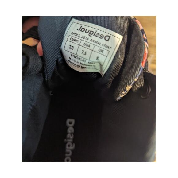 NWT Desigual Beta Animal Print High Top Leopard & Floral Trainers Size 7.5 - Picture 4 of 10